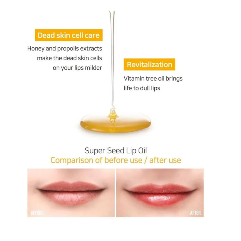 Petitfée Super Seed Lip Oil - Peaches&Creme Shop Korean Skincare Malta
