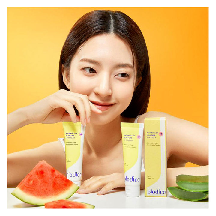 PLODICA Watermelon Moisture Sun Cream - Peaches&Creme Shop Korean Skincare Malta