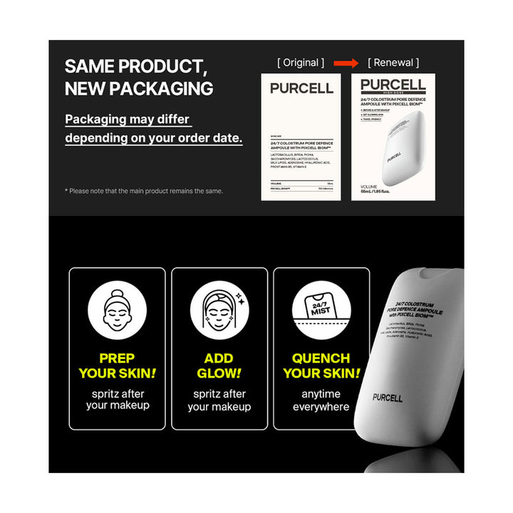 PURCELL 24/7 Colostrum Pore Defence Ampoule - Peaches&Creme Shop Korean Skincare Malta