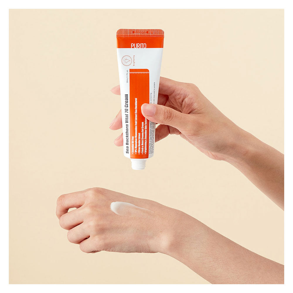PURITO Sea Buckthorn Vital 70 Cream - Peaches&Creme Shop Korean Skincare Malta