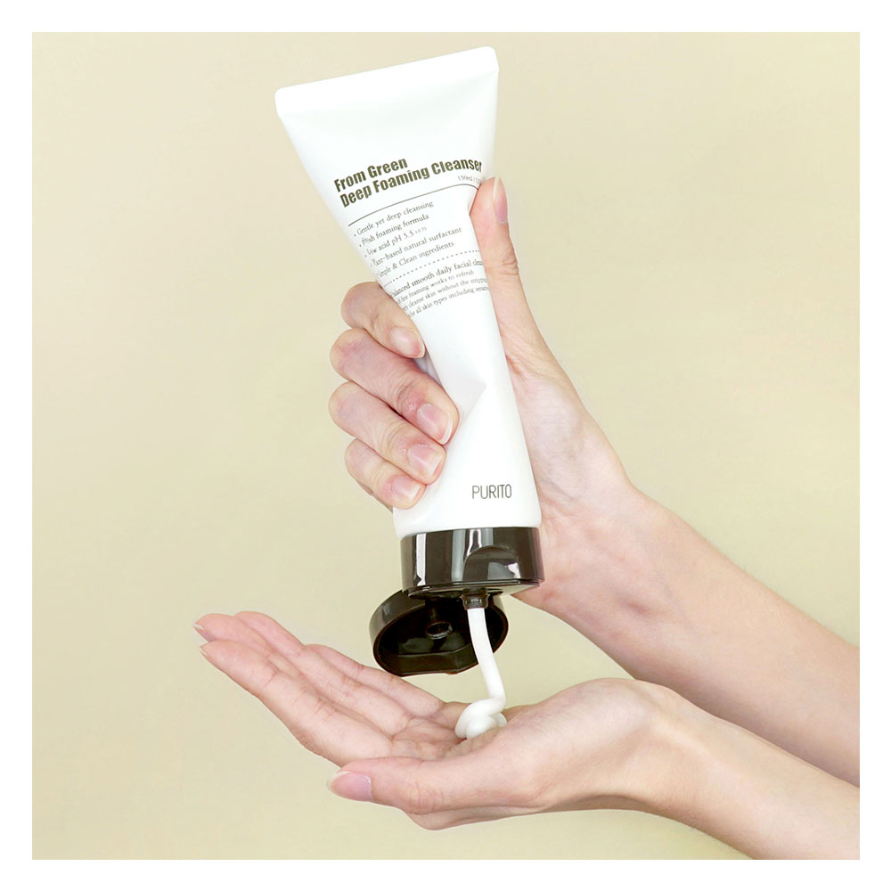 PURITO From Green Deep Foaming Cleanser - Peaches&Creme Shop Korean Skincare Malta