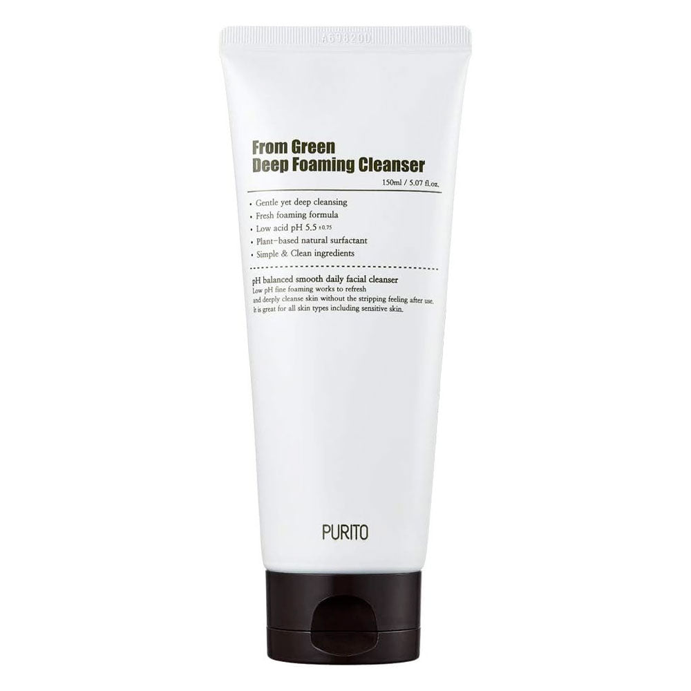 PURITO From Green Deep Foaming Cleanser - Peaches&Creme Shop Korean Skincare Malta