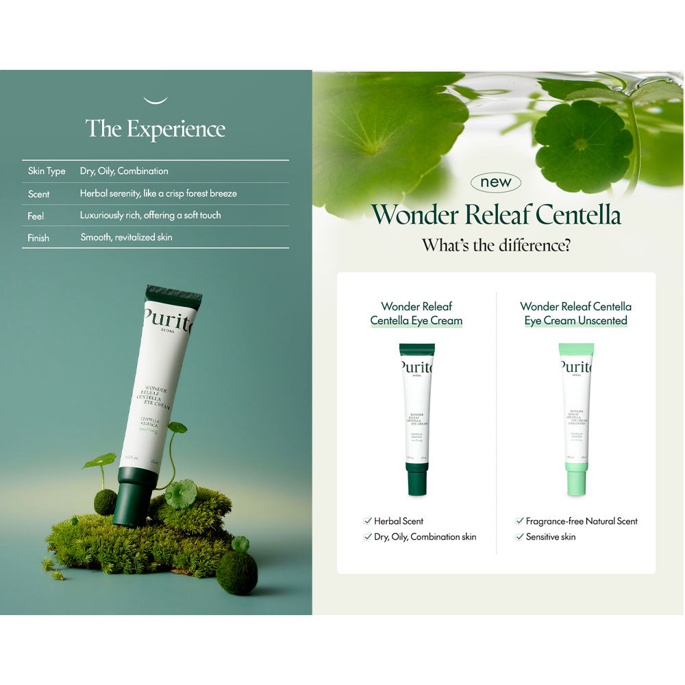 PURITO SEOUL Wonder Releaf Centella Eye Cream - Peaches&Creme Shop Korean Skincare Malta