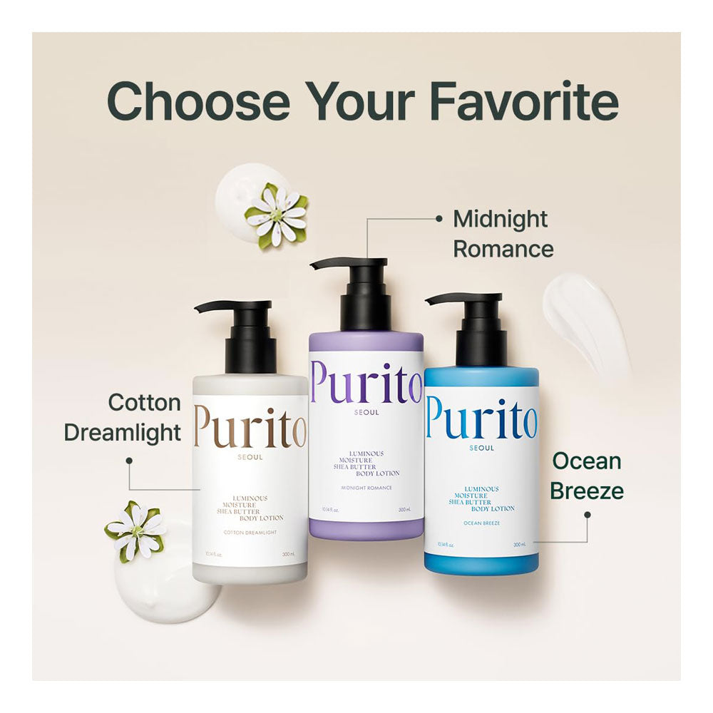 PURITO SEOUL Luminous Moisture Shea Butter Body Lotion - Peaches&Creme Shop Korean Skincare Malta