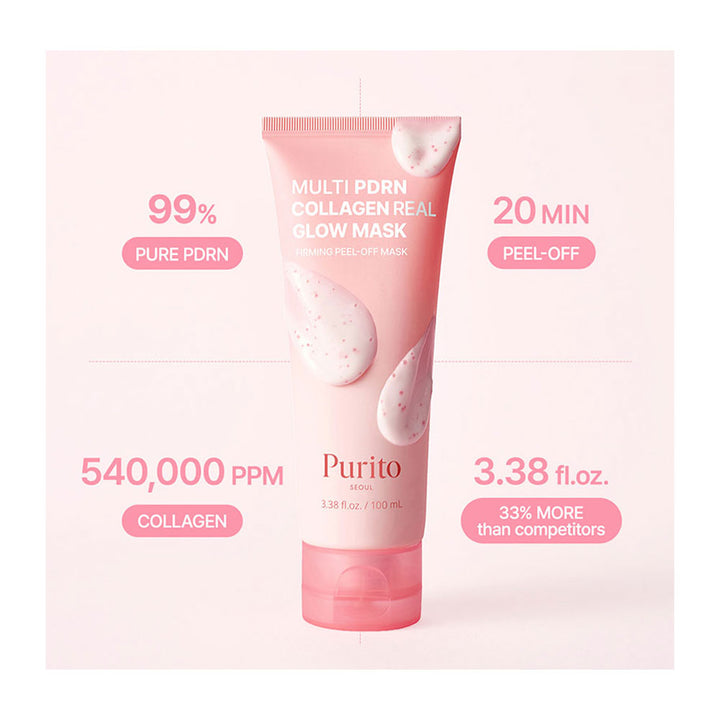 PURITO SEOUL Multi PDRN Collagen Real Glow Mask - Peaches&Creme Shop Korean Skincare Malta