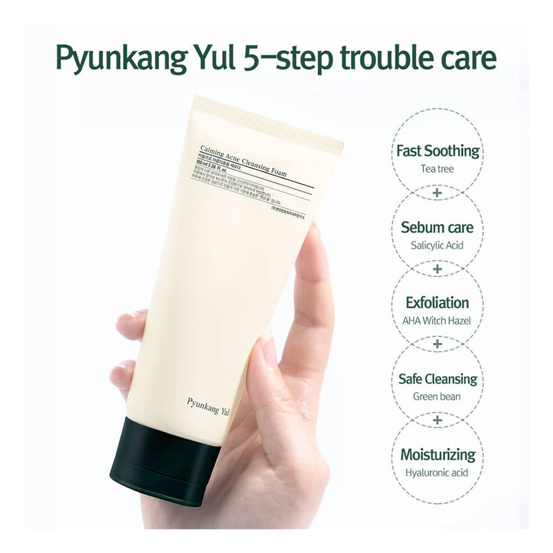 Pyunkang Yul Calming Acne Cleansing Foam - Peaches&Creme Shop Korean Skincare Malta