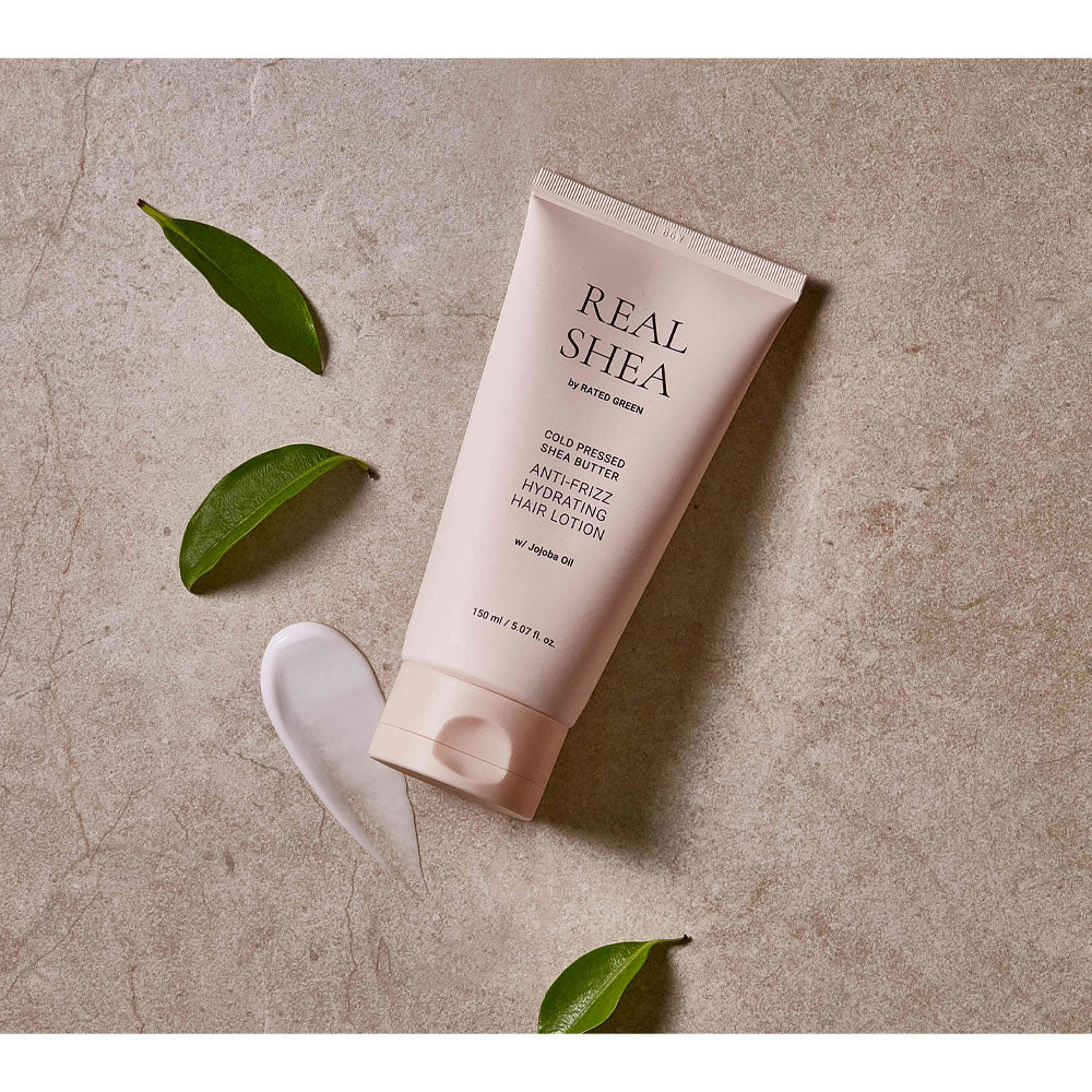 RATED GREEN Real Shea Anti-Frizz Hydrating Hair Lotion - Peaches&Creme Shop Korean Skincare Malta