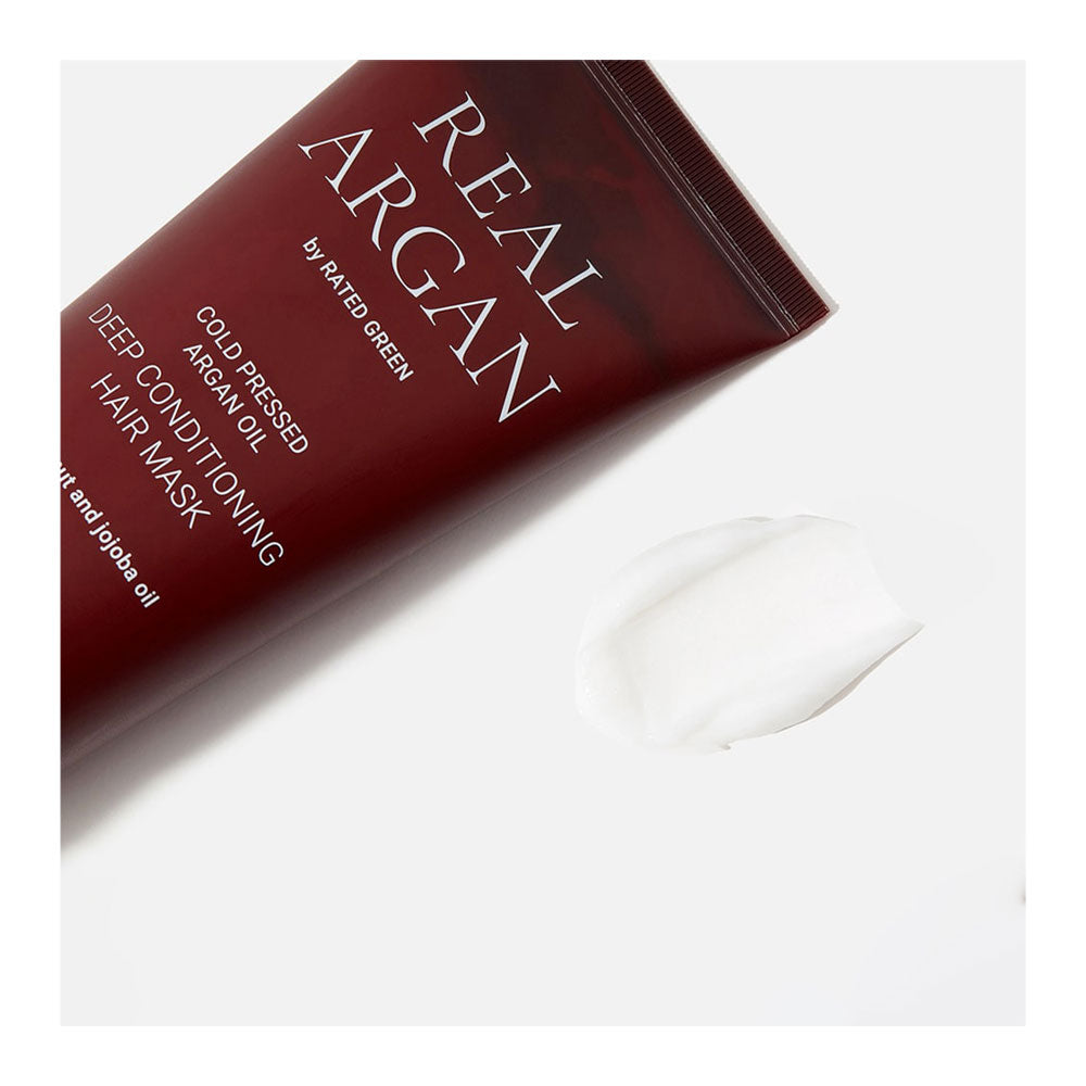 RATED GREEN Real Argan Deep Conditioning Hair Mask -Peaches&Creme Shop Korean Skincare  Malta