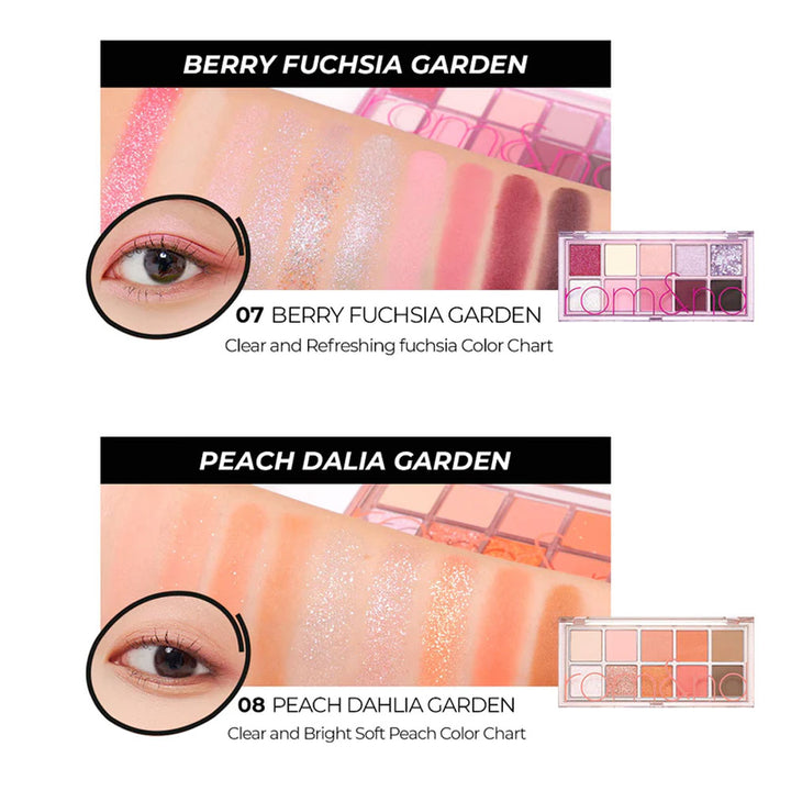 ROM&ND Better Than Palette - Energetic Series [08 Peach Dahlia] - Peaches&Creme Shop Korean Skincare Malta