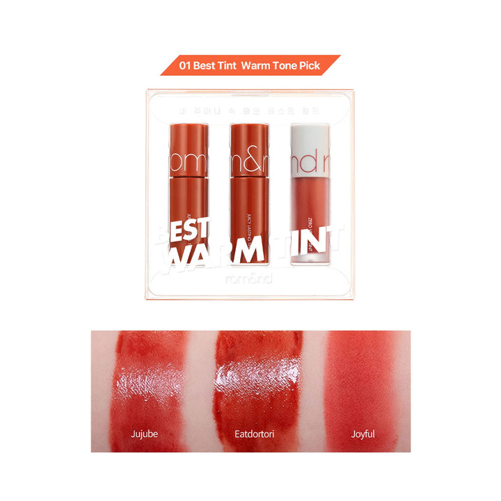 rom&nd BEST TINT EDITION - 01 Warm Tone Pick - Peaches&Creme Korean Skincare Shop Malta