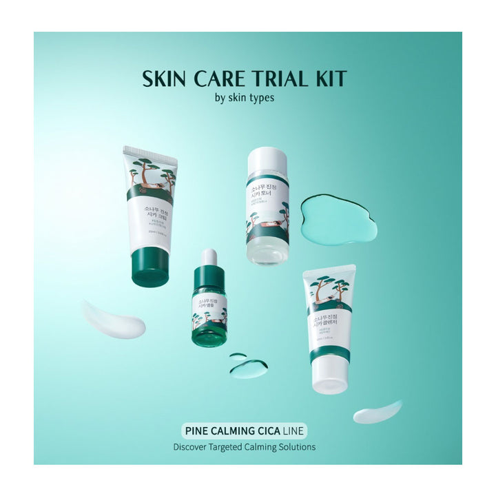 ROUNDLAB Pine Calming Cica Trial Kit - Peaches&Creme Shop Korean Skincare Malta