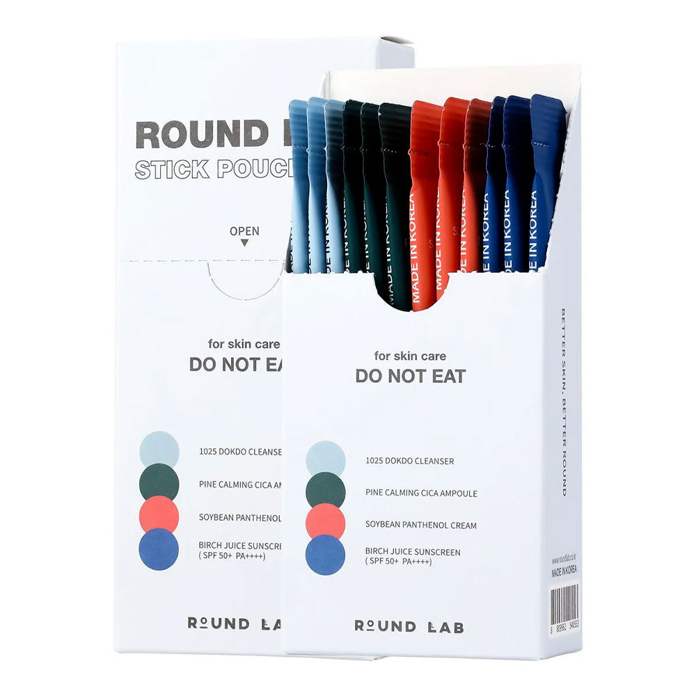 ROUND LAB Stick Pouch Kit - Peaches&Creme Shop Korean Skincare Malta