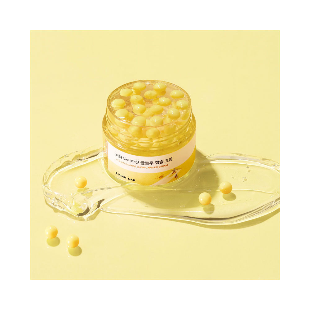 ROUND LAB Vita Niacinamide Glow Capsule Cream - Peaches&Creme Shop Korean Skincare Malta