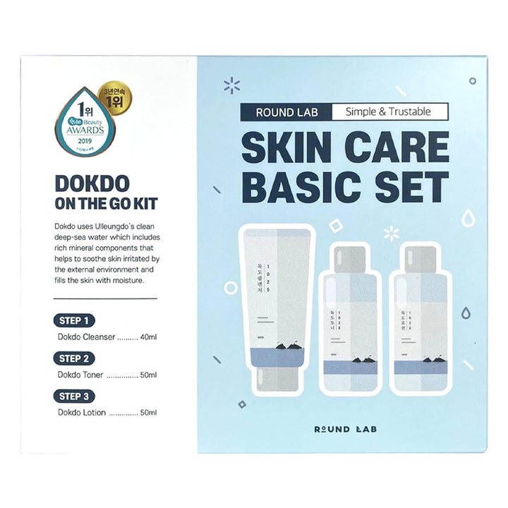 ROUND LAB 1025 Dokdo On The Go Kit - Peaches&Creme Shop Korean Skincare Malta