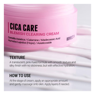 ROVECTIN Cica Care Blemish Clearing Cream - Peaches&Creme Shop Korean Skincare Malta