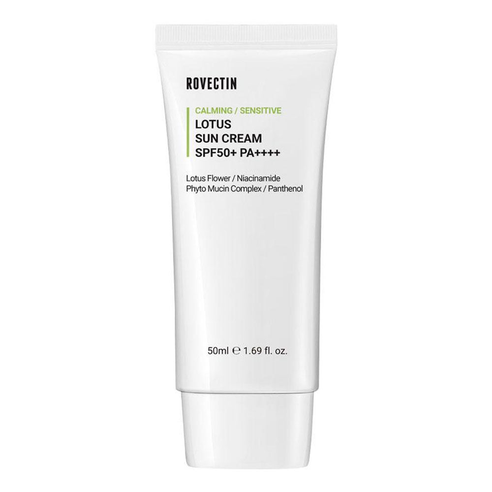 ROVECTIN Calming Lotus Sun Cream - Peaches&Creme Shop Korean Skincare Malta