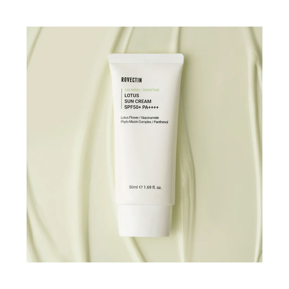 ROVECTIN Calming Lotus Sun Cream - Peaches&Creme Shop Korean Skincare Malta