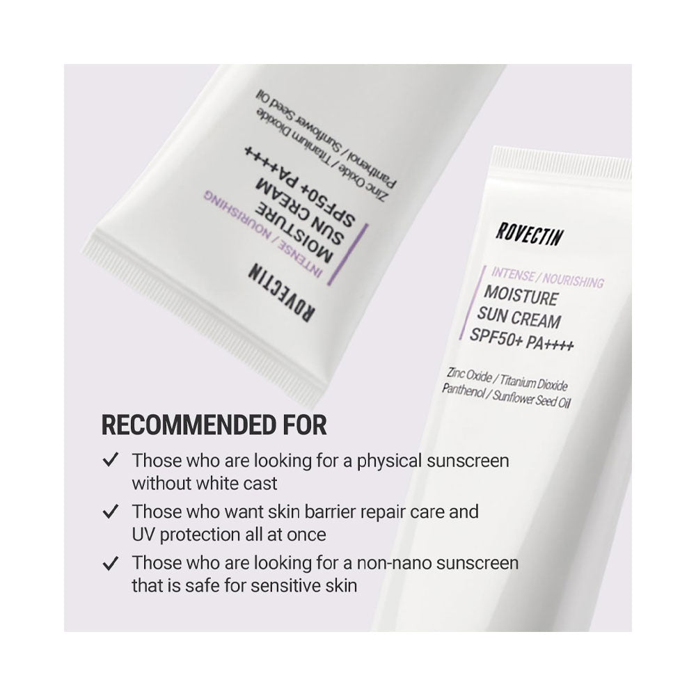 ROVECTIN Intense Moisture Sun Cream - Peaches&Creme Shop Korean Skincare Malta