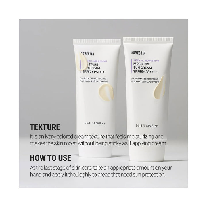 ROVECTIN Intense Moisture Sun Cream - Peaches&Creme Shop Korean Skincare Malta