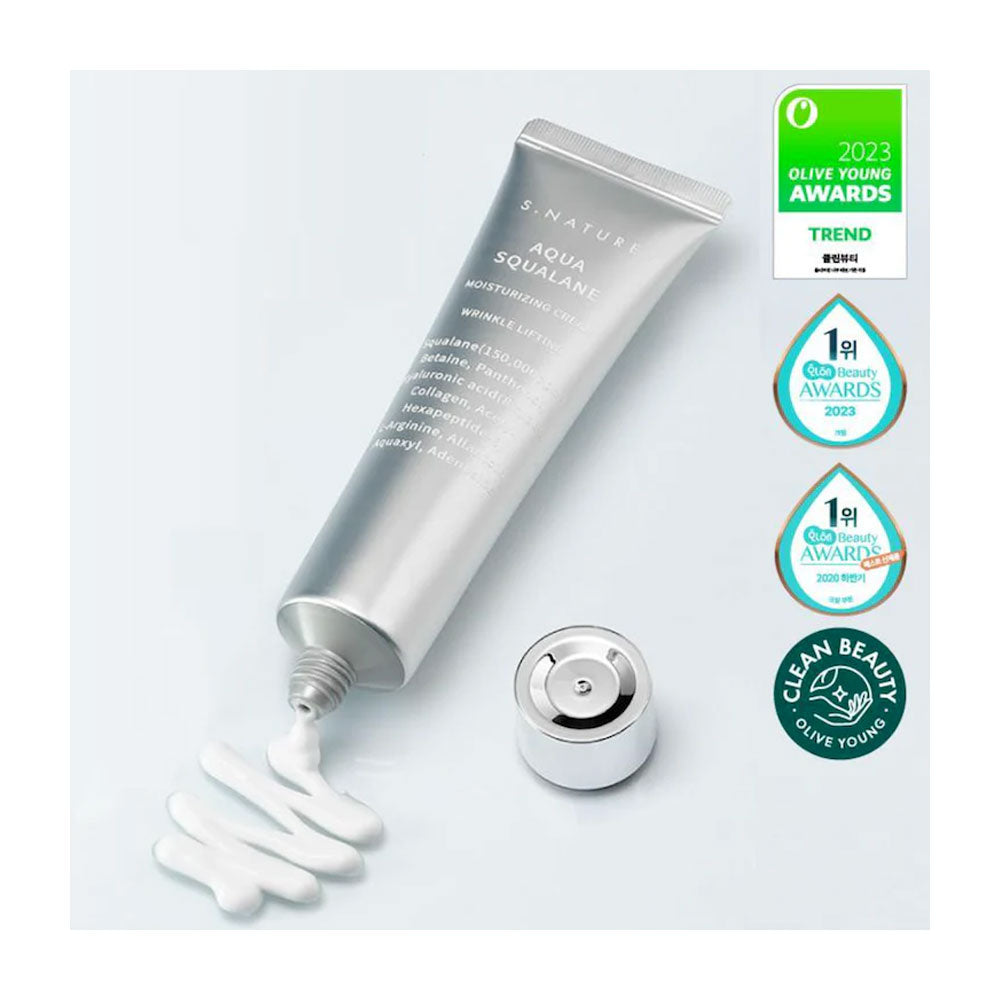 S.NATURE Aqua Squalane Moisturizing Cream - Peaches&Creme Shop Korean Skincare Malta