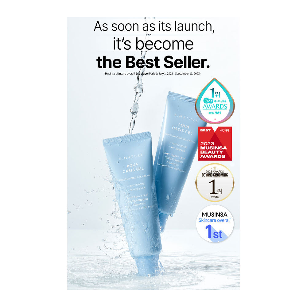 S.NATURE Aqua Oasis Moisturizing Gel Cream - Peaches&Creme Shop Korean Skincare Malta
