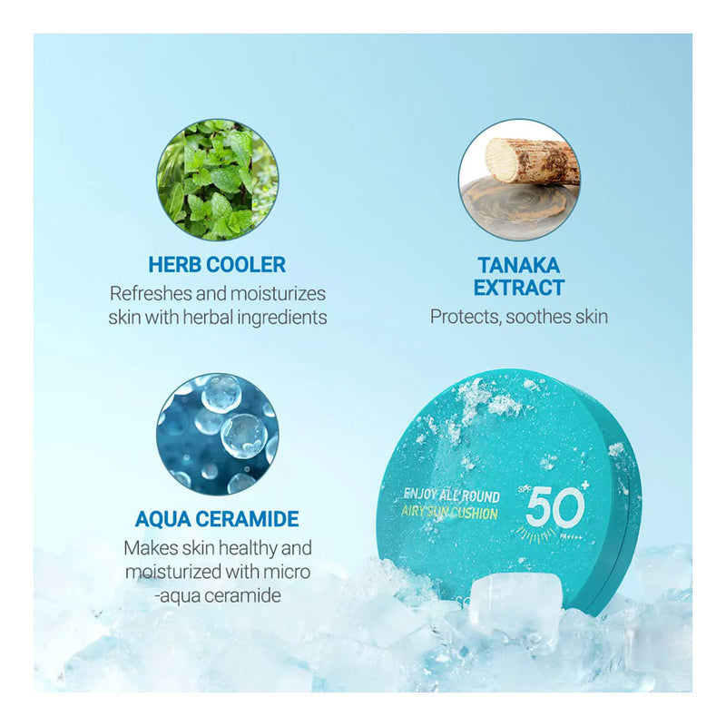 SCINIC Enjoy All Round Airy Sun Cushion EX - Peaches&Creme Shop Korean Skincare Malta