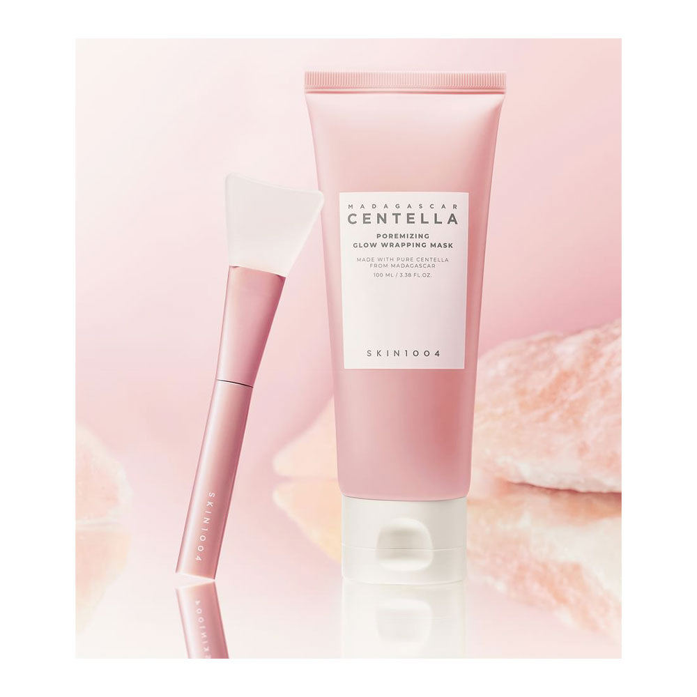 Pink tube of Skin1004 Madagascar Centella Mask with pink mask spatula
