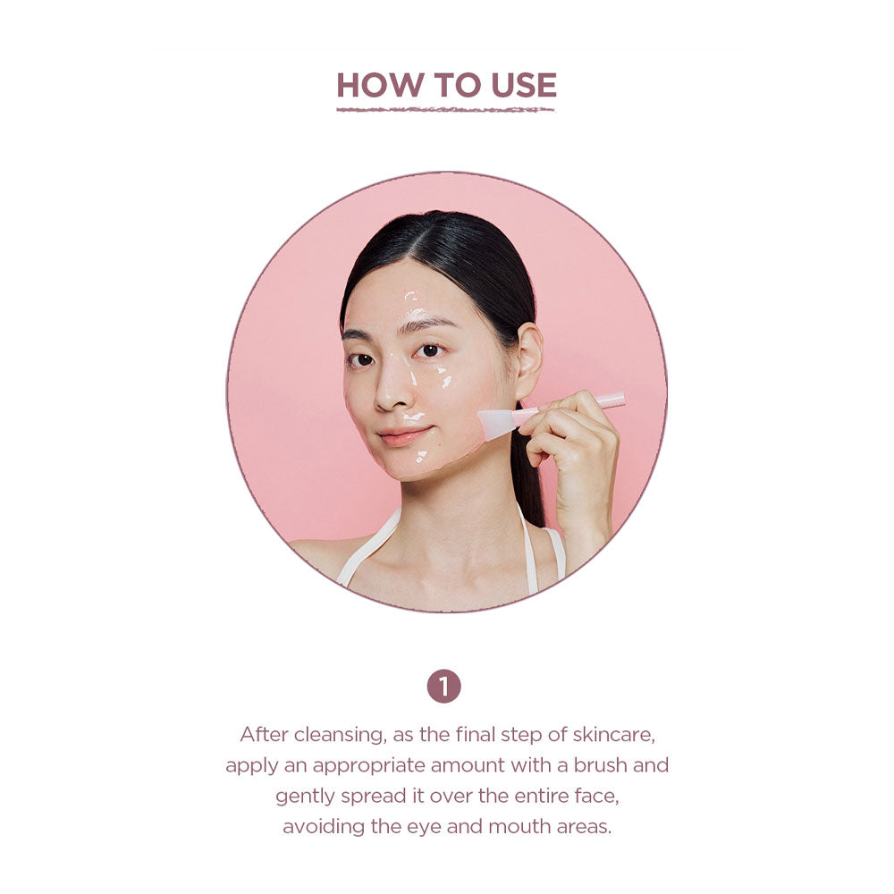 Woman applying a mask using spatula