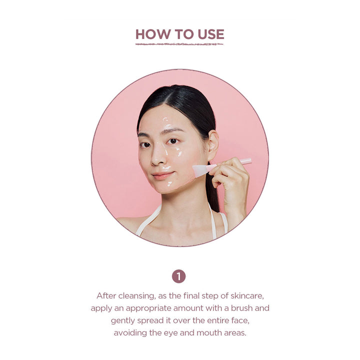 Woman applying a mask using spatula