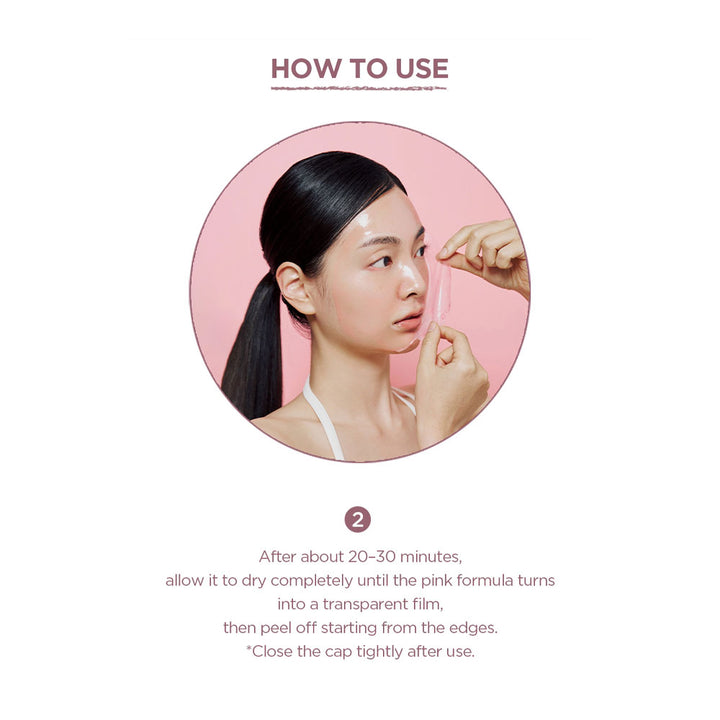 Woman removing the dried up mask from face