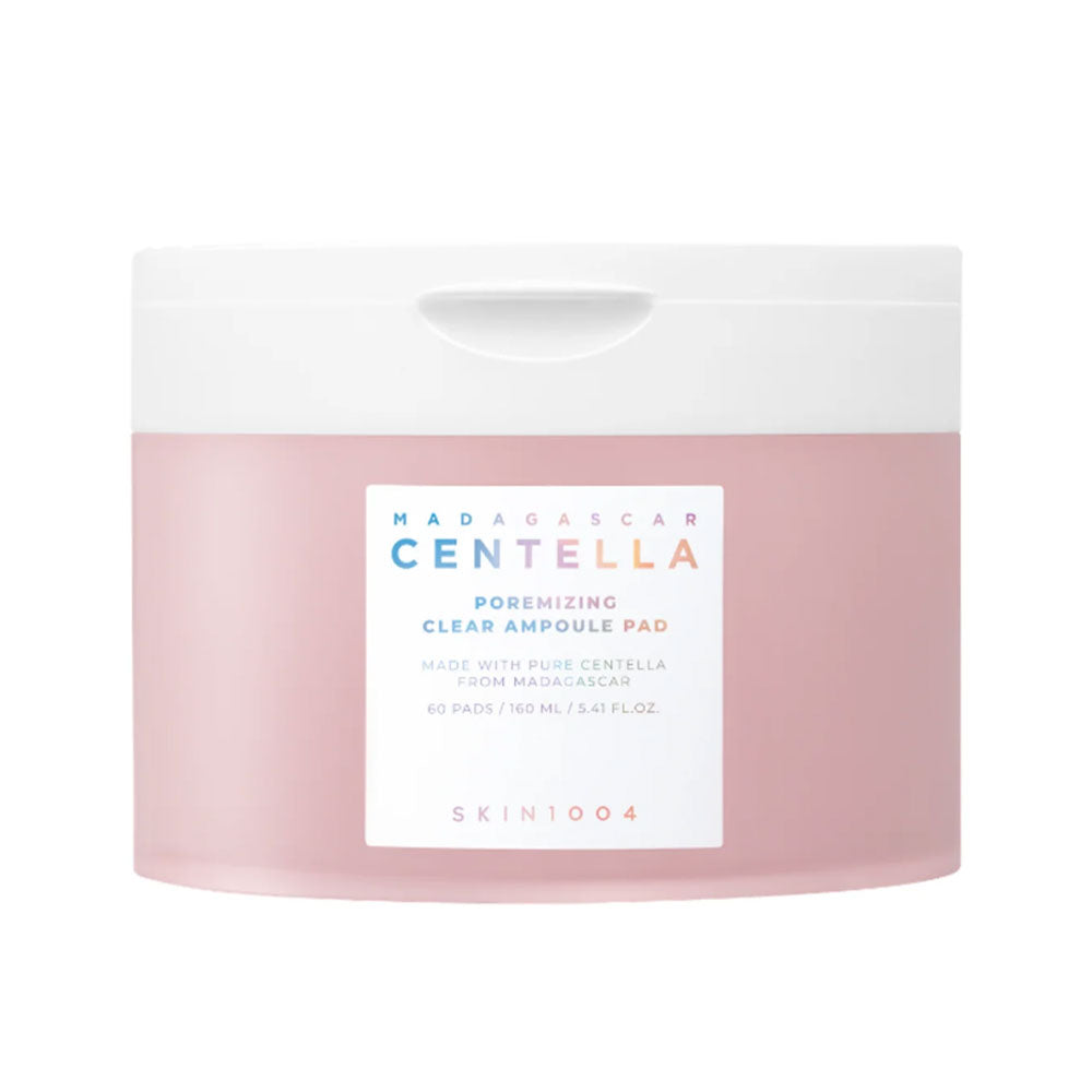 Pink container with a white label featuring &