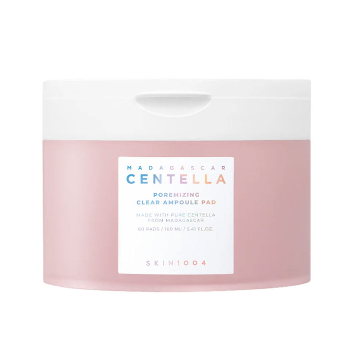Pink container with a white label featuring &