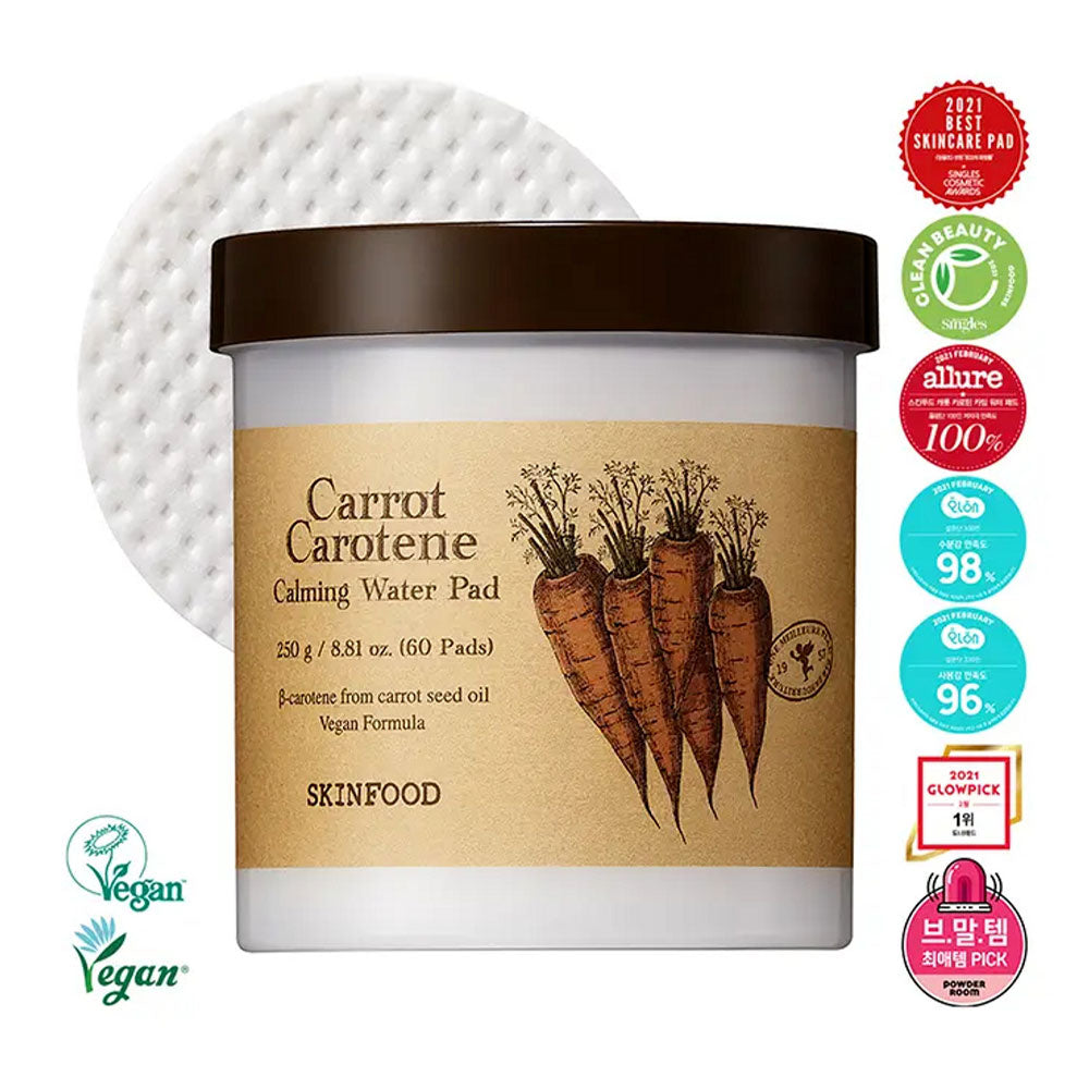 SKINFOOD Carrot Carotene Calming Water Pad - Peaches&Creme Shop Korean Skincare Malta