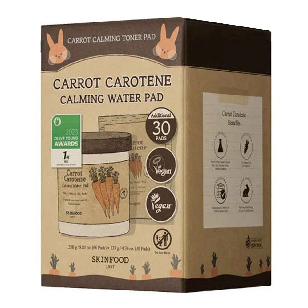 SKINFOOD Carrot Carotene Calming Water Pad Special Plus Set - Peaches&Creme Shop Korean Skincare Malta