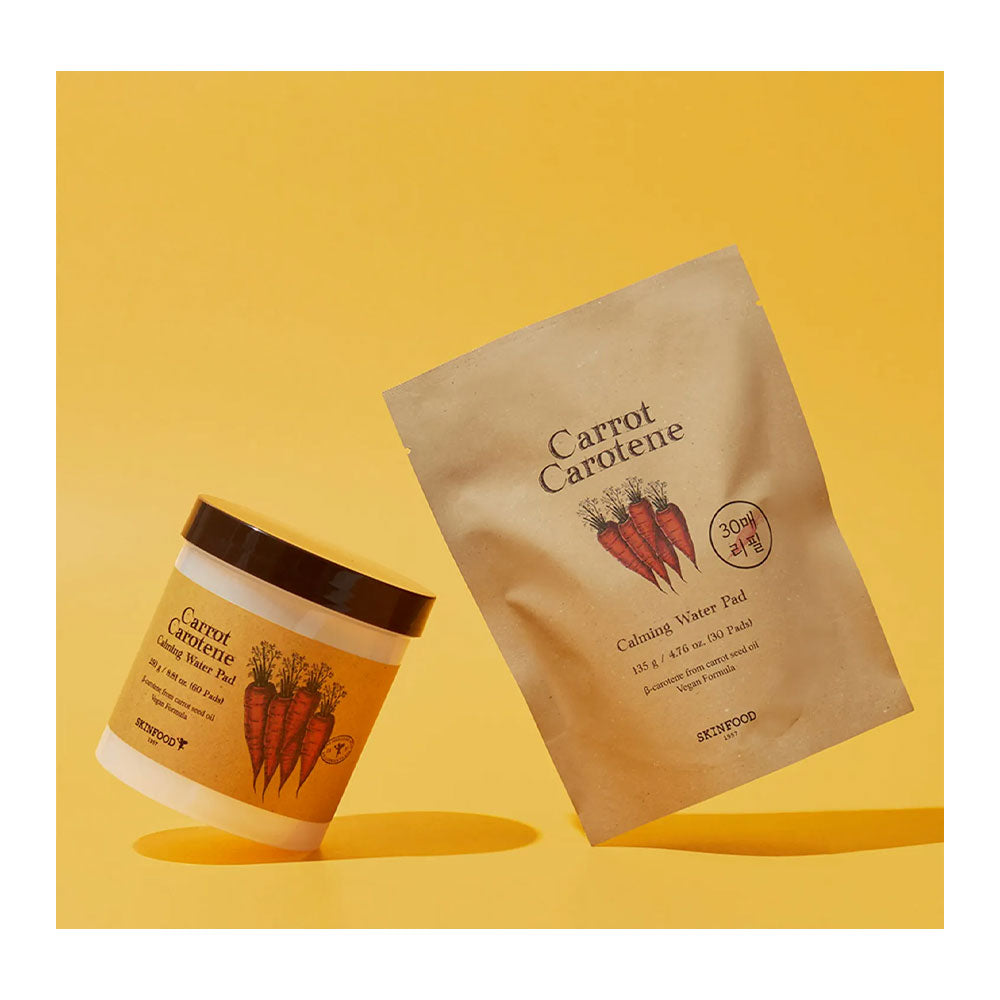 SKINFOOD Carrot Carotene Calming Water Pad Special Plus Set - Peaches&Creme Shop Korean Skincare Malta