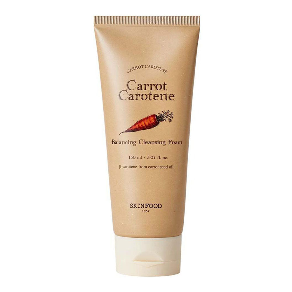 SKINFOOD Carrot Carotene Balancing Cleansing Foam - Peaches&Creme Shop Korean Skincare Malta
