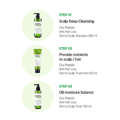 SOME BY MI Cica Peptide Anti Hair Loss Derma Scalp Shampoo - Peaches&Creme Shop Korean Skincare Malta