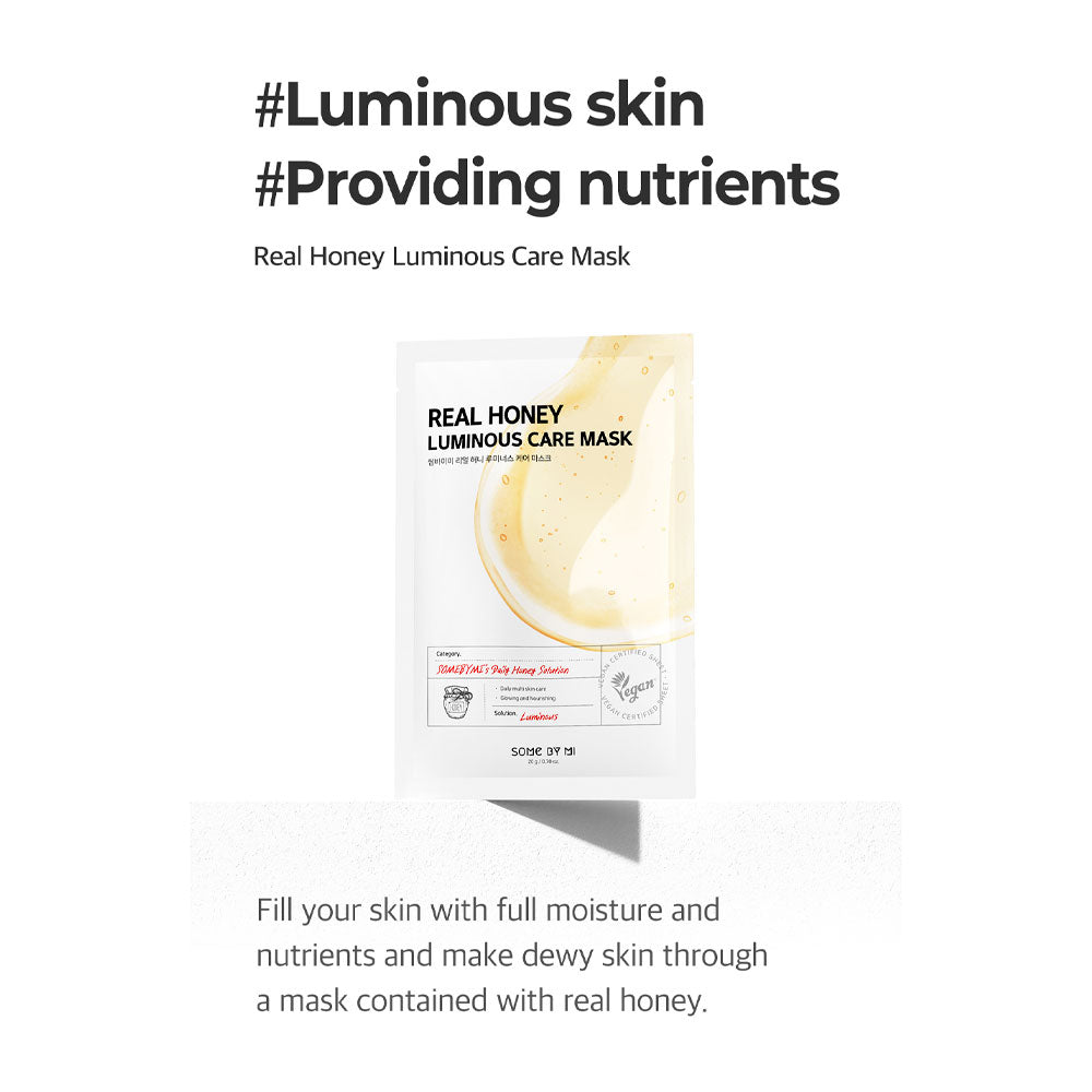 SOME BY MI Real Honey Luminous Care Mask - Peaches&Creme Shop Korean Skincare Malta