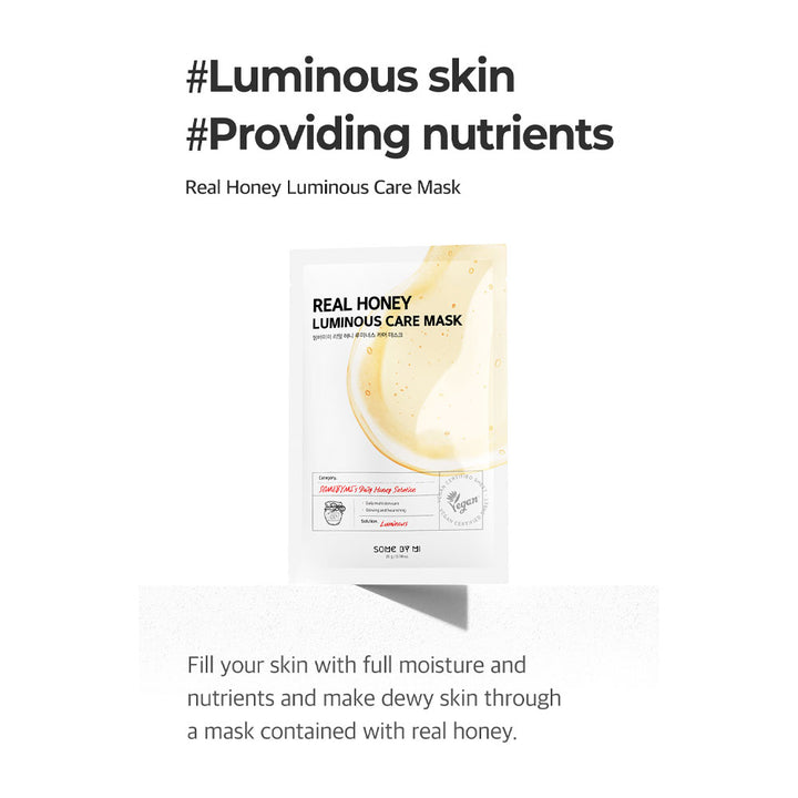 SOME BY MI Real Honey Luminous Care Mask - Peaches&Creme Shop Korean Skincare Malta