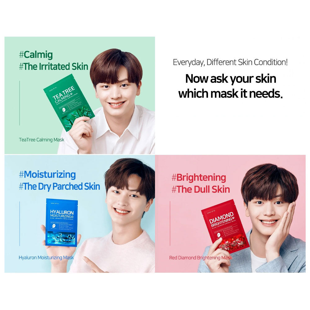 SOME BY MI Hyaluron Moisturising Glow Luminous Ampoule Mask - Peaches&Creme Shop Korean Skincare Malta