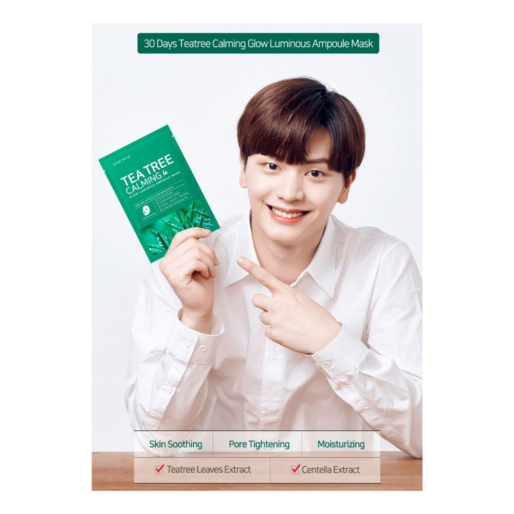 SOME BY MI 30 Days Tea Tree Calming Glow Luminous Ampoule Mask - Peaches&Creme Shop Korean Skincare Malta
