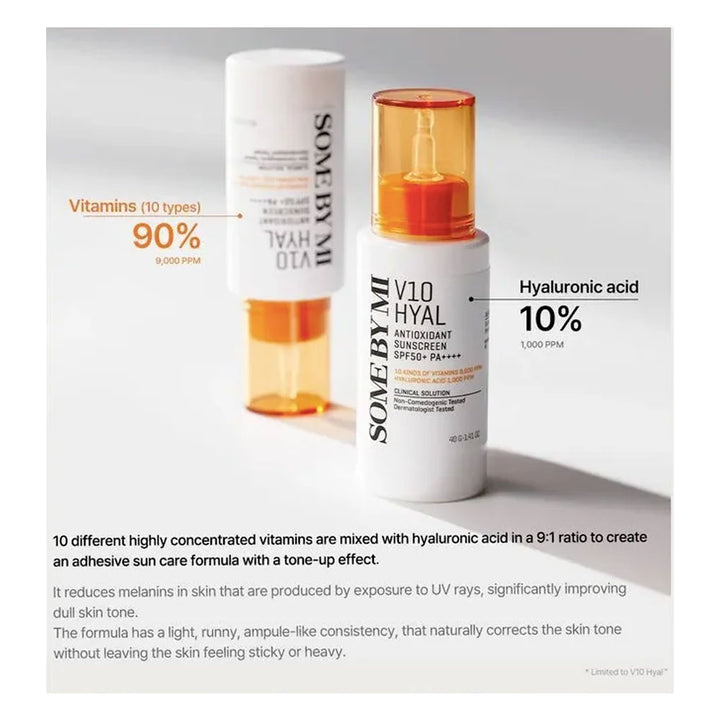 SOME BY MI V10 Hyal Antioxidant Sunscreen - Peaches&Creme Shop Korean Skincare Malta