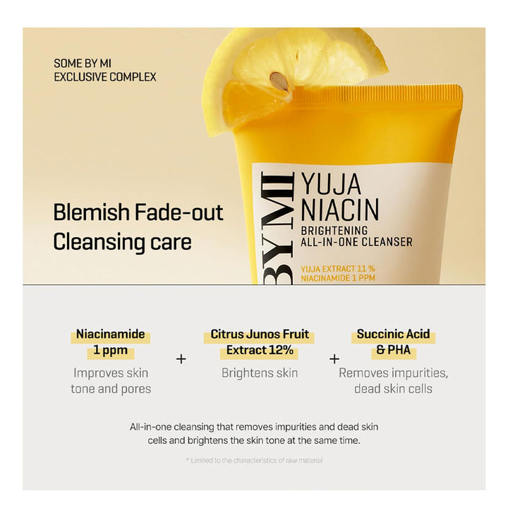 Some By Mi Yuja Niacin Brightening All-In-One Cleanser - Peaches&Creme Shop Korean Skincare Malta