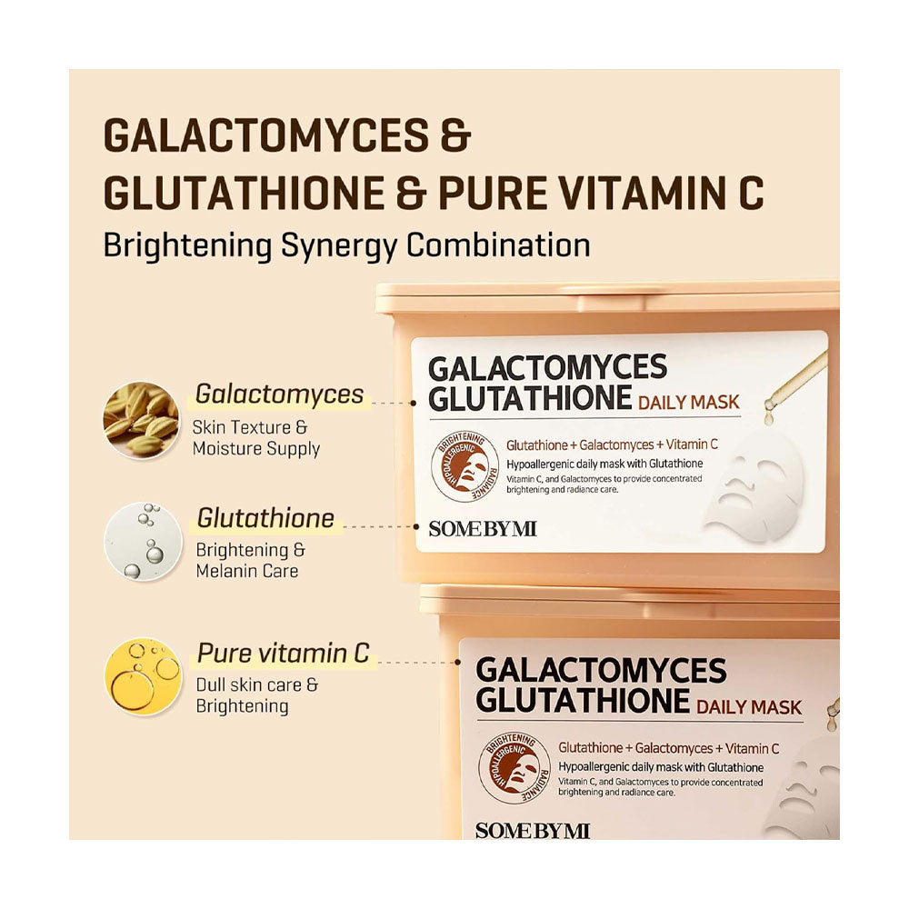 Some By Mi Galactomyces Glutathione Daily Mask - Peaches&Creme Shop Korean Skincare Malta