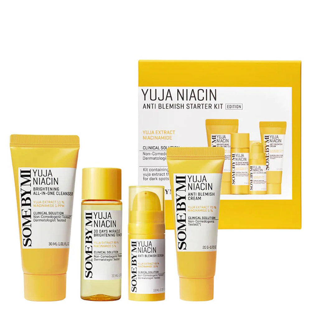 SOME BY MI Yuja Niacin Anti Blemish Starter Kit - Peaches&Creme Shop Korean Skincare Malta