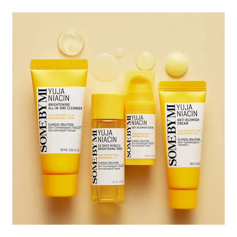SOME BY MI Yuja Niacin Anti Blemish Starter Kit - Peaches&Creme Shop Korean Skincare Malta