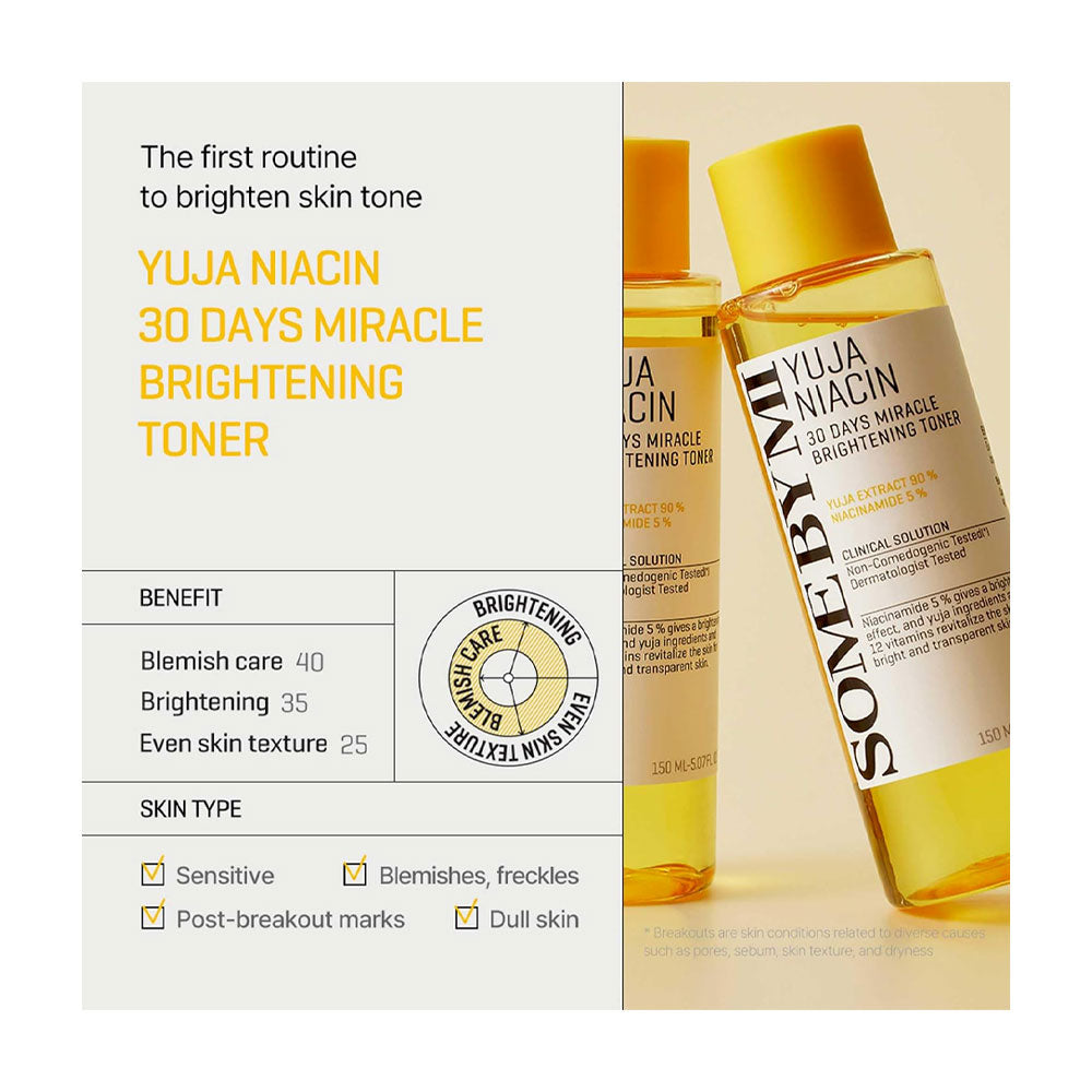 SOME BY MI Yuja Niacin Brightening Toner - Peaches&Creme Shop Korean Skincare Malta