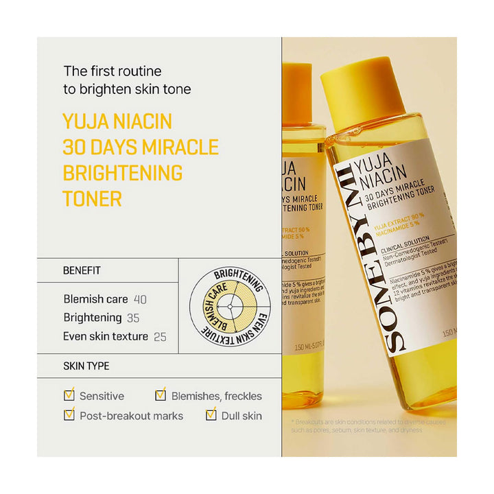 SOME BY MI Yuja Niacin Brightening Toner - Peaches&Creme Shop Korean Skincare Malta