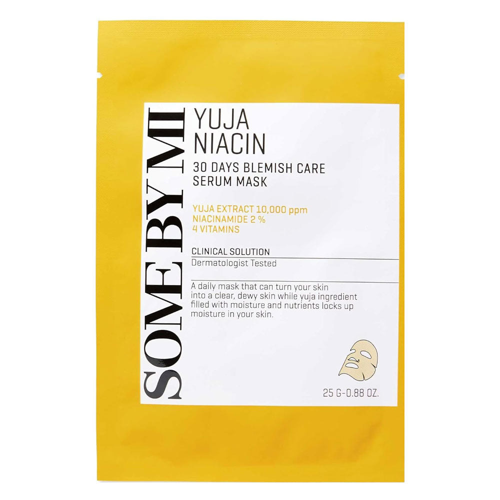 SOME BY MI Yuja Niacin Brightening 30 Days Blemish Care Serum Mask - Peaches&Creme Shop Korean Skincare Malta