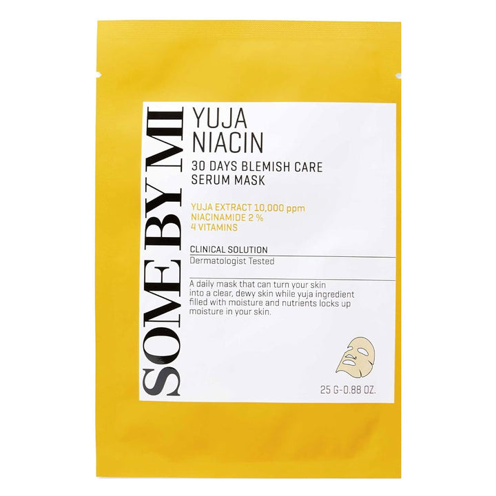 SOME BY MI Yuja Niacin Brightening 30 Days Blemish Care Serum Mask - Peaches&Creme Shop Korean Skincare Malta